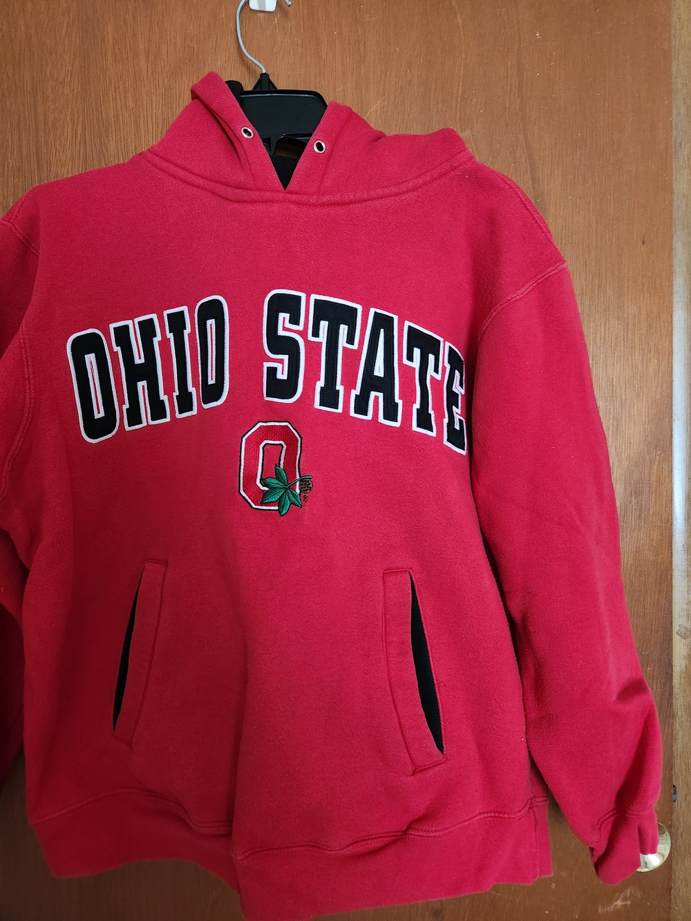Champs Red Ohio State Crewneck Hoodie with Front Pouch